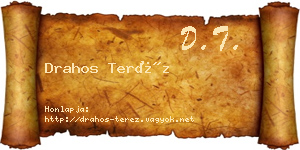 Drahos Teréz névjegykártya